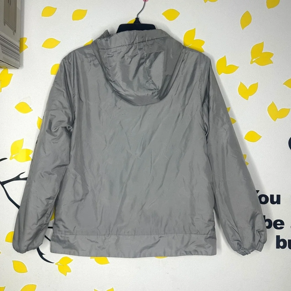 AIR JORDAN BOYS THERMA WINDBREAKER FULL ZIP JACKET Size Small 8-10 Years Gray‎